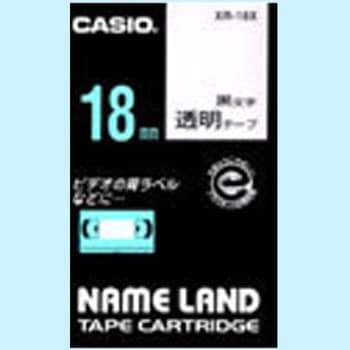 XR-18X ネームランド 透明に黒文字テープ 1巻 カシオ計算機 【通販