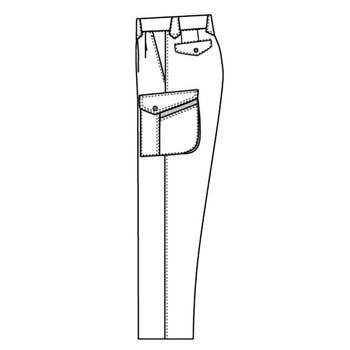 BF-517 ボディファイン ツータックカーゴパンツ(男性用)(秋冬用) アルトコーポレーション