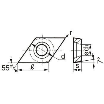 DCGT070202N-SC �`�b�v DCGT-SC �Z�F�d�H�n�[�h���^�� �`��Ђ��`55�� �����p7�x 05891225