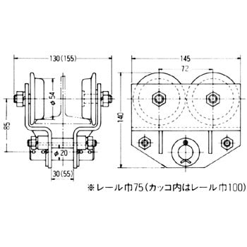 KL-1用 ホームホイスト用ミニトロリ 1個 神内電機製作所 【通販