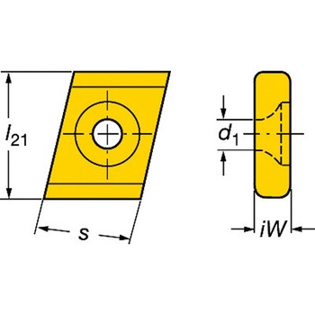オートT-ラインフライス加工用チップ - サンドビック