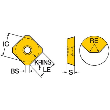 CoroMill(R) 245-12 フライス加工用チップ 被削材N(非鉄) サンドビック フライス用チップ正方形 【通販モノタロウ】