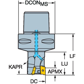 90°肩削りカッター CoroMill(R) 390-18切れ刃 Coromant Capto(R) サンドビック