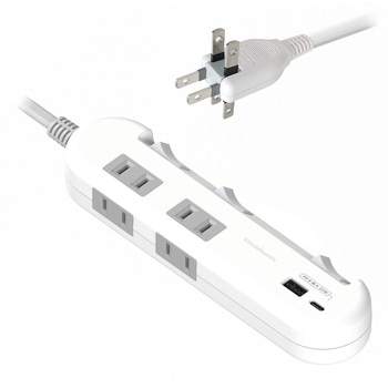 電源タップ4AC-C/A PD20W スイッチ付き 1.2m カシムラ
