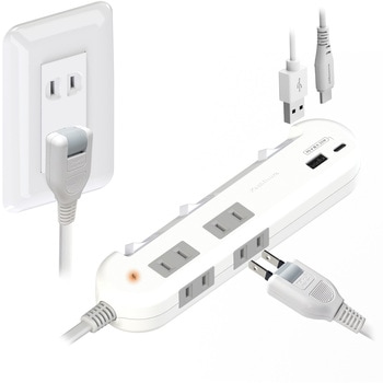 電源タップ4AC-C/A-PD20W スイッチ/雷サージ付き 1.2m カシムラ