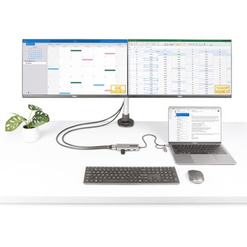 マルチポートアダプター/USB-C + A接続/デュアルモニター/4K30Hz + 1080p 60Hz HDMI/3x USB-A/40cm 一体型ケーブル/各種OS対応/Type-C ドッキングステーション/多機能ハブ StarTech.com