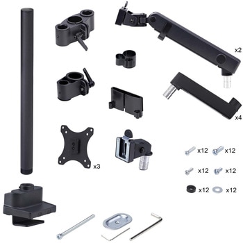 モニターアーム/Cクランプ グロメット固定式/トリプル液晶/最大27インチ/耐荷重7kg/VESA対応/多関節/高さ角度調整可能/3画面 PC パソコン ディスプレイアーム StarTech.com