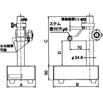 USG-24 微動装置付グラナイトベーススタンド 1台 テクロック 【通販