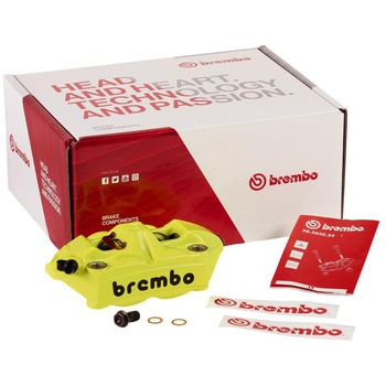 M-4 ラジアル モノブロック 4P キャリパー フルオイエロー ブラックロゴ 左 120.9885.83 brembo