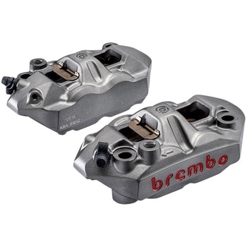 M-4 ラジアル モノブロック 4P キャリパー チタニウムアルマイト レッドロゴ 左右セット 220.A397.10 brembo