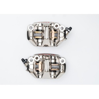 GP4-MS ラジアル CNC モノブロック 4P キャリパー ニッケルコーティング レッドロゴ 左右セット 220.D600.30 brembo