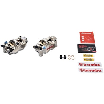 GP4-RX ラジアル CNC 4P キャリパー ニッケルコーティング レッドロゴ 左右セット 220.B010.10 brembo