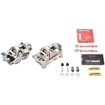 GP4-RX ラジアル CNC 4P キャリパー ニッケルコーティング レッドロゴ 左右セット 220.B010.20 brembo