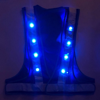 LEDオールシーズンメッシュベスト「光輝」 三ツ星貿易