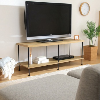 EZBOツイストロック TV台120幅 OAK NA 不二貿易