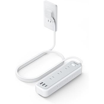 薄型電源タップ 延長コード2m 9AC+2USB-A+1USB-C TESSAN