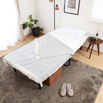 工具不要折りたたみパイプベッド easy BK 不二貿易