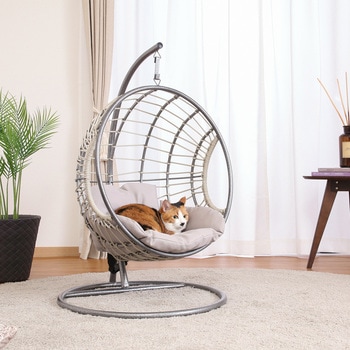 ペット用ハンギングチェア 半円 GY - 不二貿易