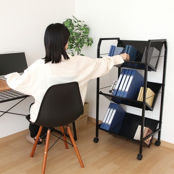 ファイルワゴン ブラック 不二貿易