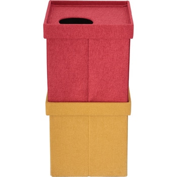 ペットハウスキューブ2段 RD/YE 不二貿易