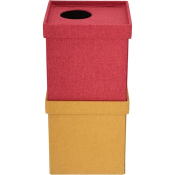 ペットハウスキューブ2段 RD/YE 不二貿易