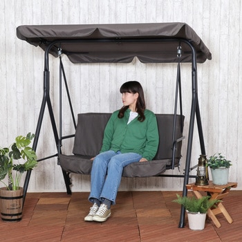 ブランコ 2P ポルド クッション付き GY 不二貿易