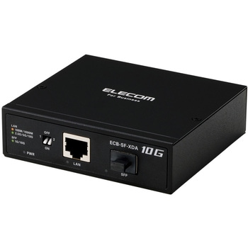 光メディアコンバーター ギガ対応 10Gbps SFP+スロット RJ-45 法人向け 3年保証 SFP+モジュール別売 メタル エレコム
