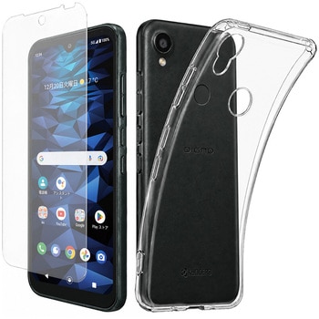 京セラ DIGNO SX3 KYG02 対応 TPU ケース クリア 保護フィルム セット 互換品 メディアカバーマーケット