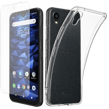 京セラ DIGNO BX2 A101KC 対応 TPU ケース クリア 保護フィルム セット 互換品 メディアカバーマーケット