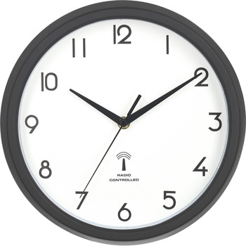 電波掛時計 カペラ Φ27cm BK(27269) 不二貿易