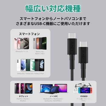 60W USB-C TO Cケーブル 1.5M AUKEY(オーキー)