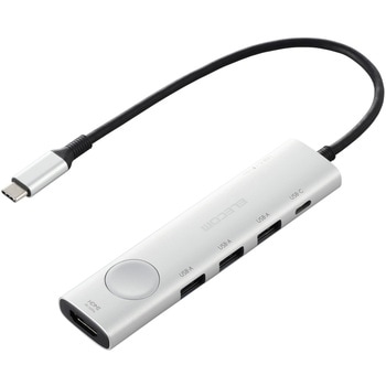 USB Type-C ドッキングステーション 6-in-1 ハブ PD 85W出力 急速充電 USB-C×2 USB-A×3 HDMI×1 エレコム