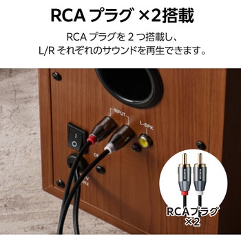 RCA 3.5mm 変換ケーブル (3.5mm ステレオミニプラグ to 2RCAプラグ 赤白) 2m 金メッキプラグ エレコム