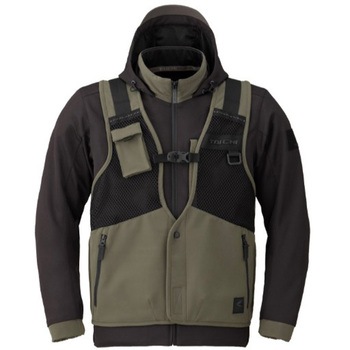 RSJ347 �I�[�o�[���b�v ���b�V���p�[�J RS�^�C�` �FBLACK/KHAKI �T�C�YS  RSJ347 06107538