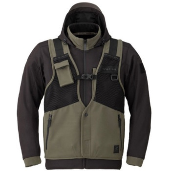 RSJ347 �I�[�o�[���b�v ���b�V���p�[�J RS�^�C�` �FBLACK/KHAKI �T�C�YL  RSJ347 06107556