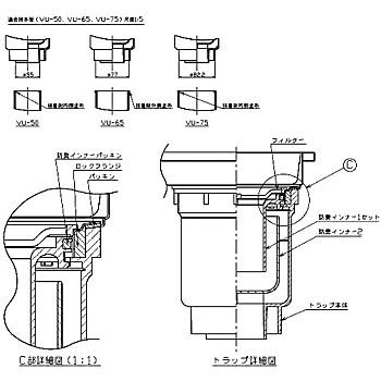 浴室排水ユニット Toto 排水ユニット トラップ 通販モノタロウ Ytb1000dr