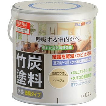 水性室内かべ用 竹炭塗料 アトムハウスペイント