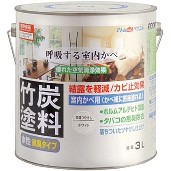 水性室内かべ用 竹炭塗料 アトムハウスペイント
