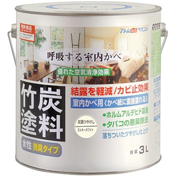 水性室内かべ用 竹炭塗料 アトムハウスペイント