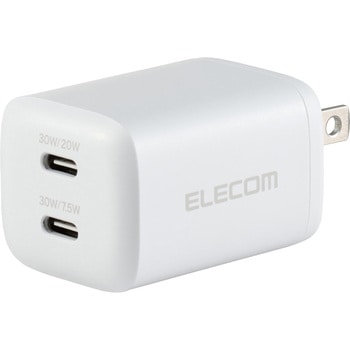 USB Type-C コンセント 充電器 PD 30W PPS USB-C×2 折りたたみプラグ 小型 GaN II 採用 エレコム