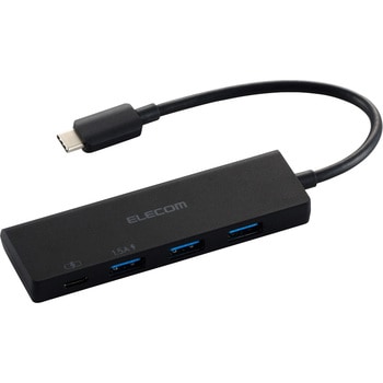 Type-Cハブ USB3.2 Gen1 (USB-A×3 USB-C×1) PD対応 85W バスパワー/セルフパワー 両対応 ケーブル長12cm エレコム