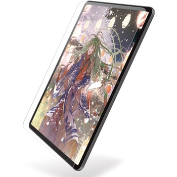 13インチ iPad Pro (M4) ガラスフィルム ペーパーライク ケント紙 アンチグレア ガイドフレーム付 指紋防止 エレコム