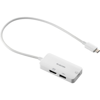 USB Type-C ドッキングステーション 3-in-1 コンパクト ハブ PD 100W 急速充電 USB-C×1 USB-A×1 HDMI×1 エレコム