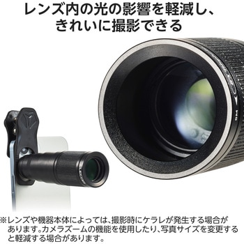 スマホ 望遠レンズ 8倍 クリップ式 レンズ 高画質 望遠鏡 エレコム