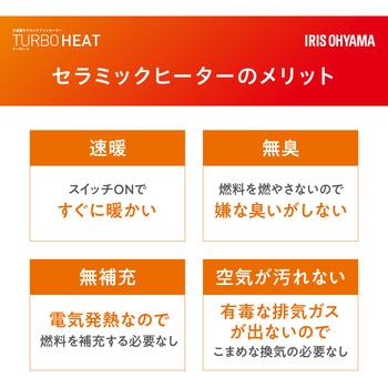 速暖!大風量加湿セラミックファンヒーター アイリスオーヤマ