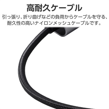 USB Type-C - HDMI 変換 ( USB-C プラグ to HDMIポート×1 ) 4K 60Hz 高耐久 メッシュケーブル エレコム