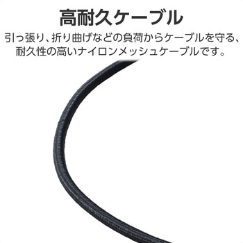USB Type-C - HDMI 変換ケーブル ( USB-C プラグ to HDMIプラグ ) 4K 30Hz 高耐久 メッシュケーブル エレコム