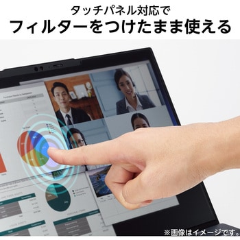 Surface Laptop 7 13.8インチ 覗き見防止フィルター ナノサクション 吸着式 アンチグレア ブルーライト エレコム