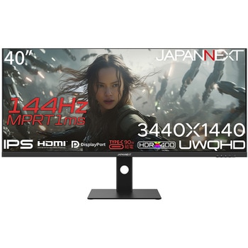 ゲーミング液晶ディスプレイ 40型/3840×1440/DP×1、HDMI×2、USB-C×1/ブラック/スピーカー有/2年保証 JAPANNEXT