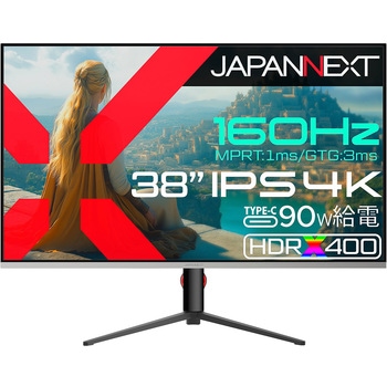 ゲーミング液晶ディスプレイ 38型/3840×2160/DP×1、HDMI×2、USB-C×1/ブラック/スピーカー有/2年保証 JAPANNEXT